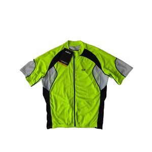 Louis Garneau Palomar Cycling Jersey XL Neon Yellow Full Zip Bike Shirt NWT